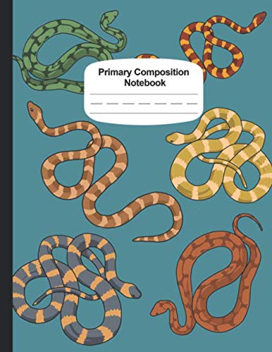 (Snakes) Primary Story Journal Composition Notebook Grades K-2 Early Creative Story Book For Kids Draw And Write Journal For Boys: Handwriting Practice Paper Workbook: Amphibians & Snake Book For Kids