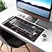 HGWALP Large Keyboard Gaming Mouse Pad Black World Map Mouse Pad with Anti-Slip Rubber Base, Extended XXL Long Gaming Mousepad Big Mouse Pads for Desk,31.5 X 11.8 Inch