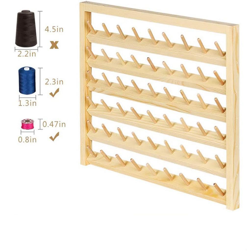 Caja de Pared para de Coser, Organizador Y Estante de Almacenamiento para Bordado Y Pasatiempos Creativos, 54 Carrete,41.4x31.5x5cm