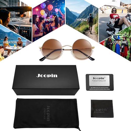 Image of Joopin Small Round Sunglasses Hippie Circle Sun Glasses UV400 Protection