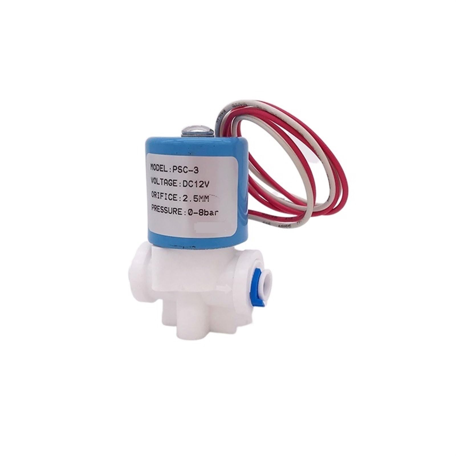 HDPHCRIUN PSC-3 2 Way Plastic Water Dispenser MicSolenoid Valve 1/4inch Pipe 24V 12V DC Flow Control For Machine Purifier 1Pcs(220 Volt)
