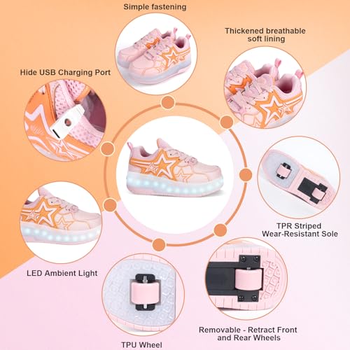 Roller Shoes for Kids Boys Girls Fashion Fun Wheels Sneakers Children Roller Skate Shoes2