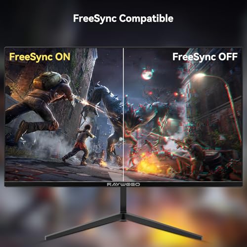 Image of 24 inch Flat Gaming Monitor Full HD 1920x1080, 180Hz,1ms, Adaptive-Sync, Eye-Care Technology,HDMI, DisplayPort, HDMI*1 /DP*1 /USB*1, 3-Side Virtually Borderless Design,Support Wall Mount Install