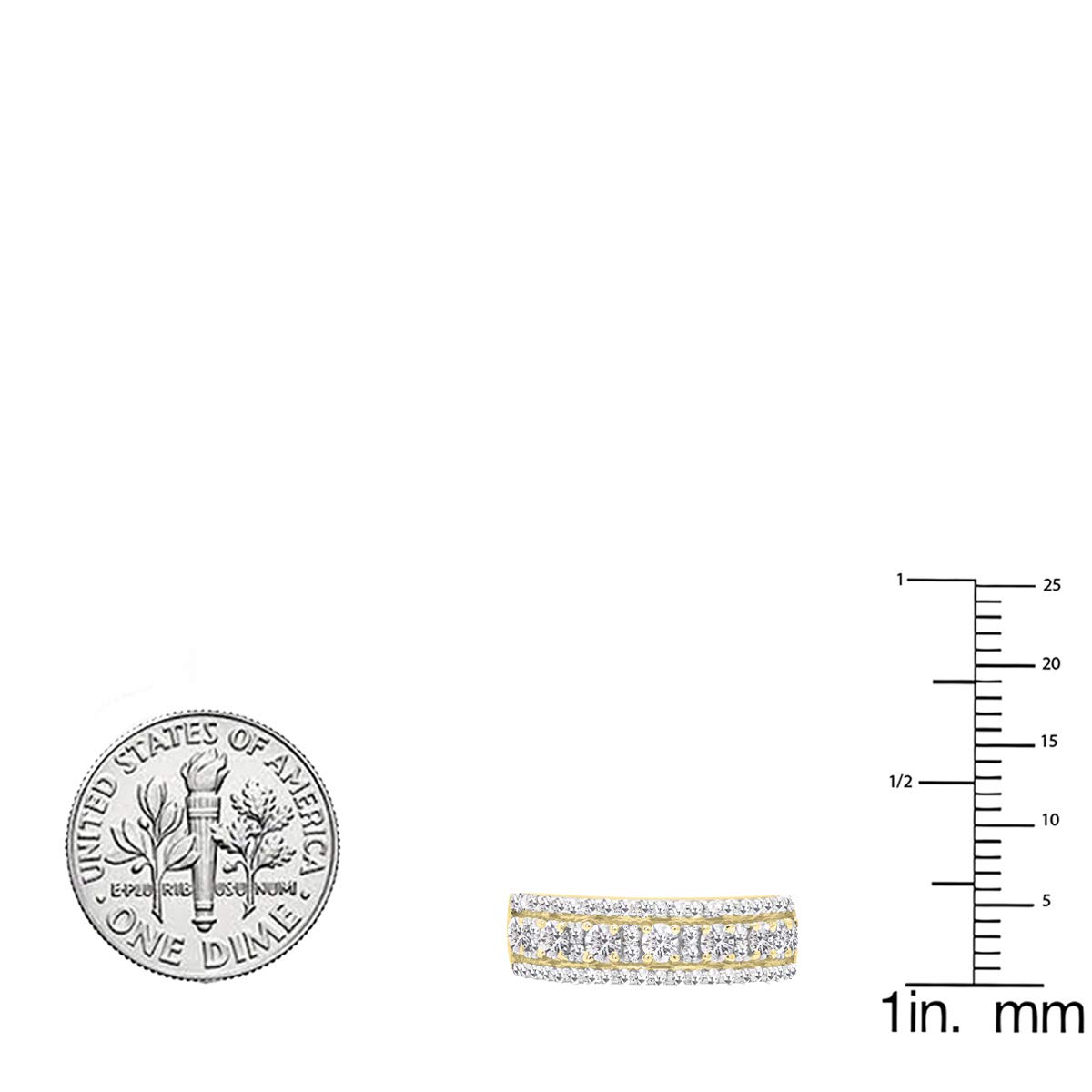 DazzlingRock Collection 14 quilates oro amarillo H-I Diamante cultivado en laboratorio