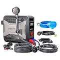 FOGATTI InstaShower GO Pro, Portable Propane Tankless Water Heater 22,000 BTU, with 5000mAh Rechargeable Built-in Battery, DC 12V, Outdoor Camping Shower