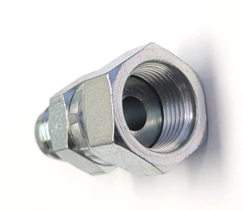 AF 9210-12-12 - #12 Male JIC (1-1/16-12'' Threads) X #12 FBSPP Flat Face (1.039''-14 Threads)