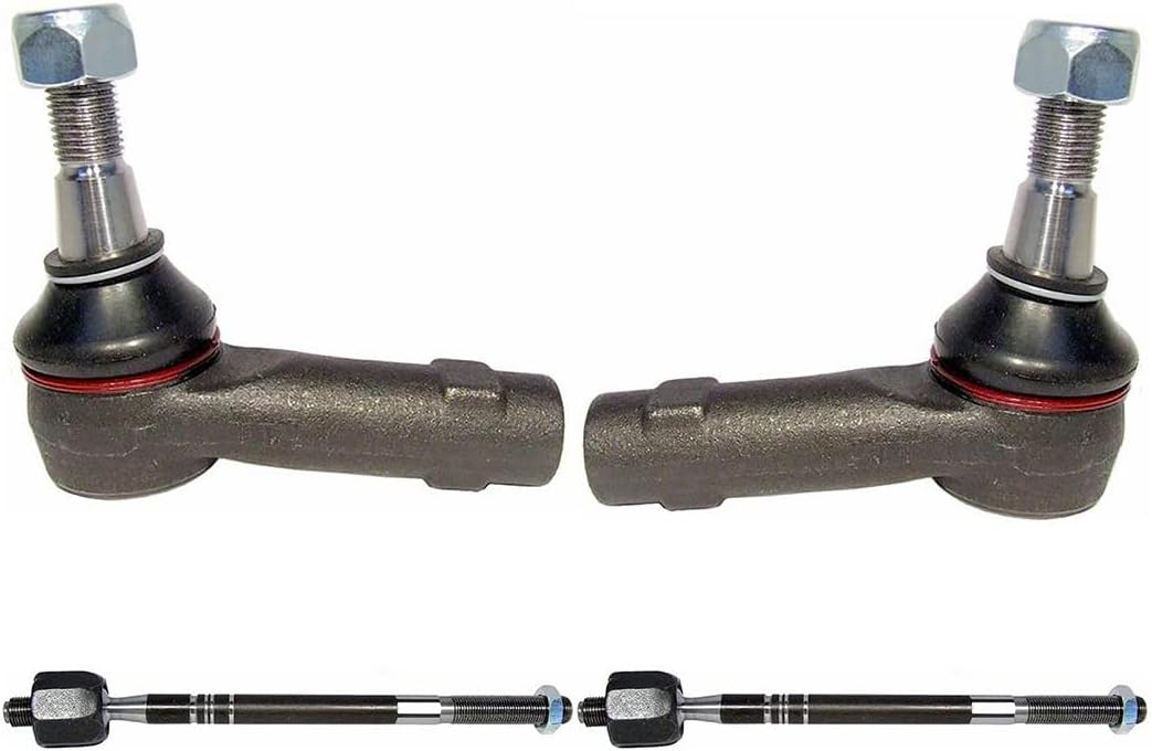 4Pcs Tie Rod End, Tie Rods Inner and Outer Complete Kit Replacement fits Porsche Cayenne 2003 fits Porsche Cayenne fits Volkswagen Touareg 2004