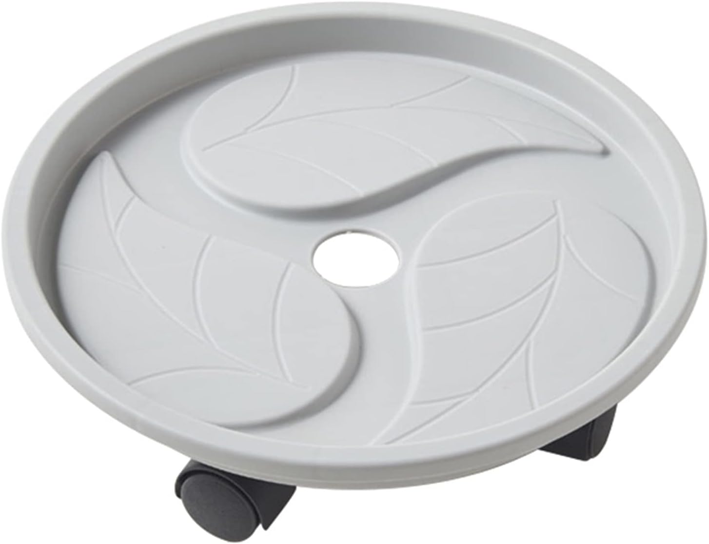 Wooden Vase Base Planter Trolley Plastic Potted Plant Stand with Wheels Round Flower Pot Rack On Rollers Dolly Holder On Wheels Planter Trolley Wooden Vase Stand (Size : S)