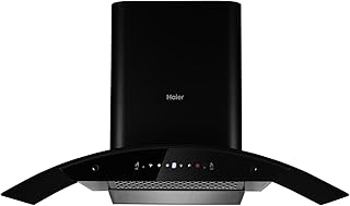 Haier 90cm 1500 m3/hr Curved Low Noise Chimney with Easy Clean Filterless Autoclean | 10 Yr Motor & 4 Yr Product Warranty | Touch & Gesture Control | Free Pipe and Installation | HIH-G1900-IN