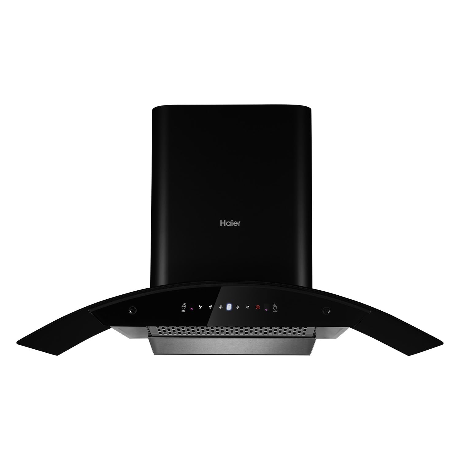 Haier 90cm 1500 m3/hr Curved Low Noise Chimney with Easy Clean Filterless Autoclean | 10 Yr Motor & 4 Yr Product Warranty | Touch & Gesture Control | Free Pipe and Installation | HIH-G1900-IN