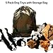 Sesyomr No Stuffing Dog Toys with Squeakers, Durable Stuffingless Plush Squeaky Dog Chew Toy Set,Crinkle Dog Toy for Medium and Large Dogs, 5 Pack（Squirrel Raccoon Fox Skunk and Penguin）, 24Inch