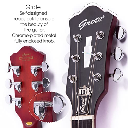 Grote Electric Guitar Matte Finished Mahogany Simi-Hollow Body With Gigbag Gt335-009 (Cs) #TOP2