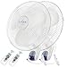 Simple Deluxe 2 Pack - 16 Inch Digital Wall Mount Fan with Remote Control 3 Oscillating Modes, 3 Speed, 72 Inches Power Cord, ETL certified, Fan-2nd Generation, white