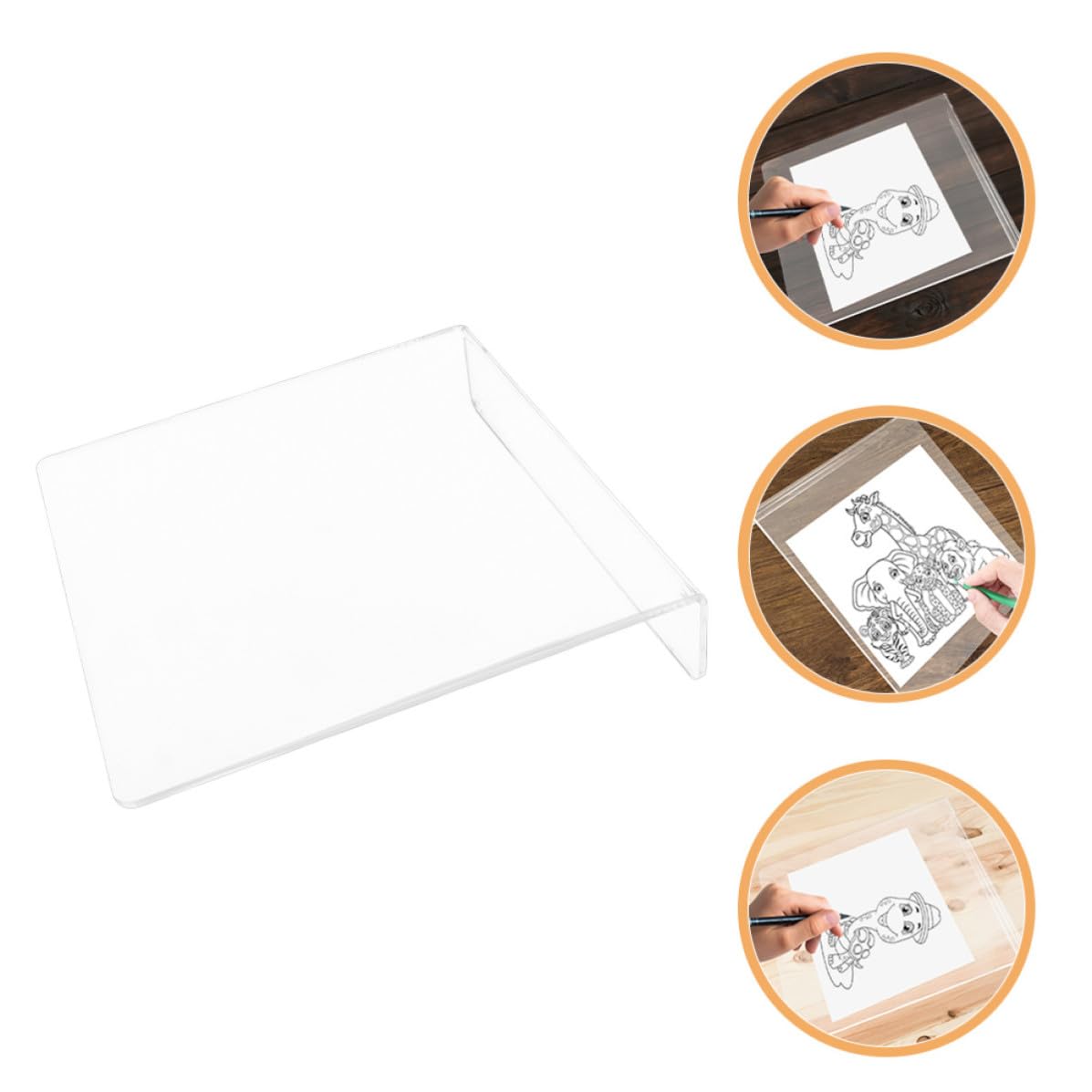 Tofficu Transparente Acryl Zeichenplatte Schräge Tischzeichenbrett mit Geneigter Oberfläche Weiß für Skizzieren und Ölmalerei für Künstler Zuhause und Professionelle Kunst