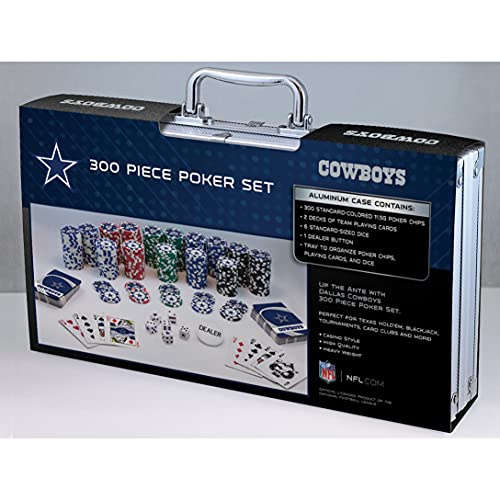 Masterpieces Game Day - Nfl Dallas Cowboys - 300 Piece Poker Chip Set, Casino Style #TOP1