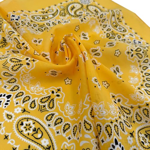 Image of Single Pack Bandanas 60s Premium Cotton Soft Thin Handfeel Large Handkerchief for Men and Women