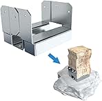10 PCS 4x4 Galvanized Post Base Steel Inter 3.5x3.5 Wood to Concrete Adjustable Post Anchor with 1