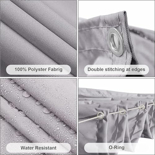 Voile d'ombrage rétractable ondulée imperméable pour terrasse avec kit