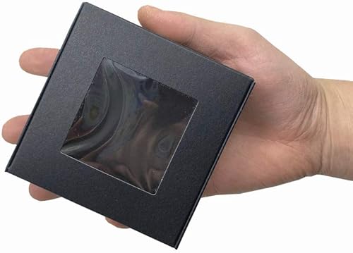 FERENLI 20 mini cajas de papel kraft para ventana, caja de plástico transparente para envolver regalos, pequeña boda, fiesta, cartón, joyería,