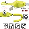 KRASER KR835 Steering Wheel Brake Pedal Lock, More Visible and Deterrent Yellow Rubber Coating, High Security Brake Clutch Pedal Lock Anti Theft Device Universal for Car, Van, Truck, Motorhome, Camper #3