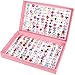 Jerify 2 Boxes Valentine Kids Rings for Girls, Adjustable Little Girl Dress up Rings Play Jewelry Princess Jewel in Box for 4-12 Year Old Kids Toys Party Favors Birthday Gifts Assorted(Stylish Style)