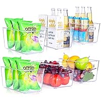 6-Pack Haliluya Refrigerator Organizer BPA Free Plastic Food Storage Bins