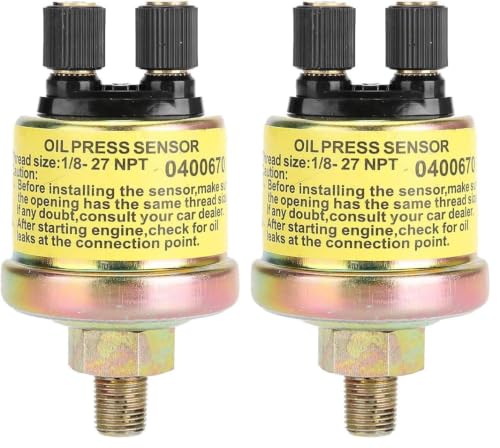 Image of Oil Pressure Sensor, Universal 1 /8 NPT Car Replacement Engine Oil Pressure Sensor for Aftermarket Gauge (Pack of 2)