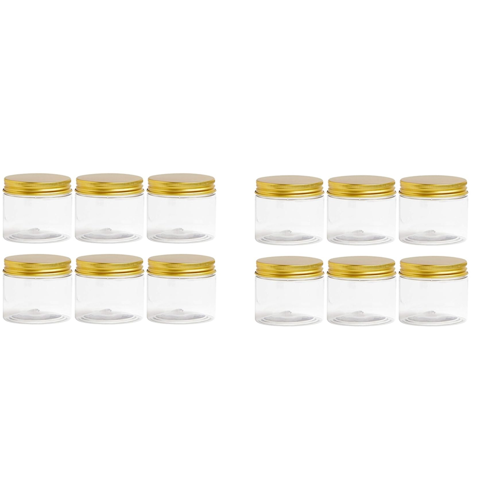 Jnchdghwa 12Pcs Plastic Jar with Lid, Transparent Jar with Lid, Plastic Jar, Cosmetic Storage Container, Slime Storage Jar