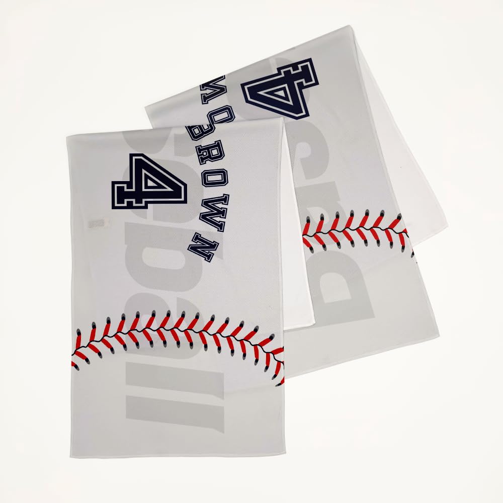 COLORCOMMALL Cooling Ice Towel – 2 Pack 12x31 inch Personalized Chilly Cool Instant Cooler Wrap Rag Outdoor Sports Gym Workout Fitness Customized Photo Design Text Name (White, 12