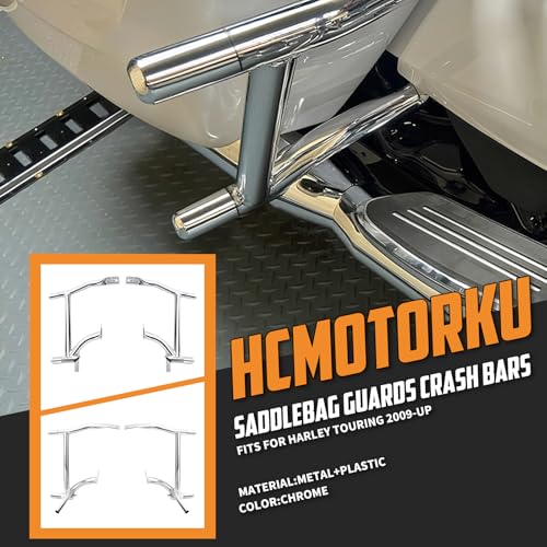 Barras protectoras para maletas Saddlebag Guard para Harley Touring Street Glide FLHX Road Glide FLTRX Road King FLHR Electra Glide FLHT CVO Ultra Limited 2009-2025, cromadas miniatura 2