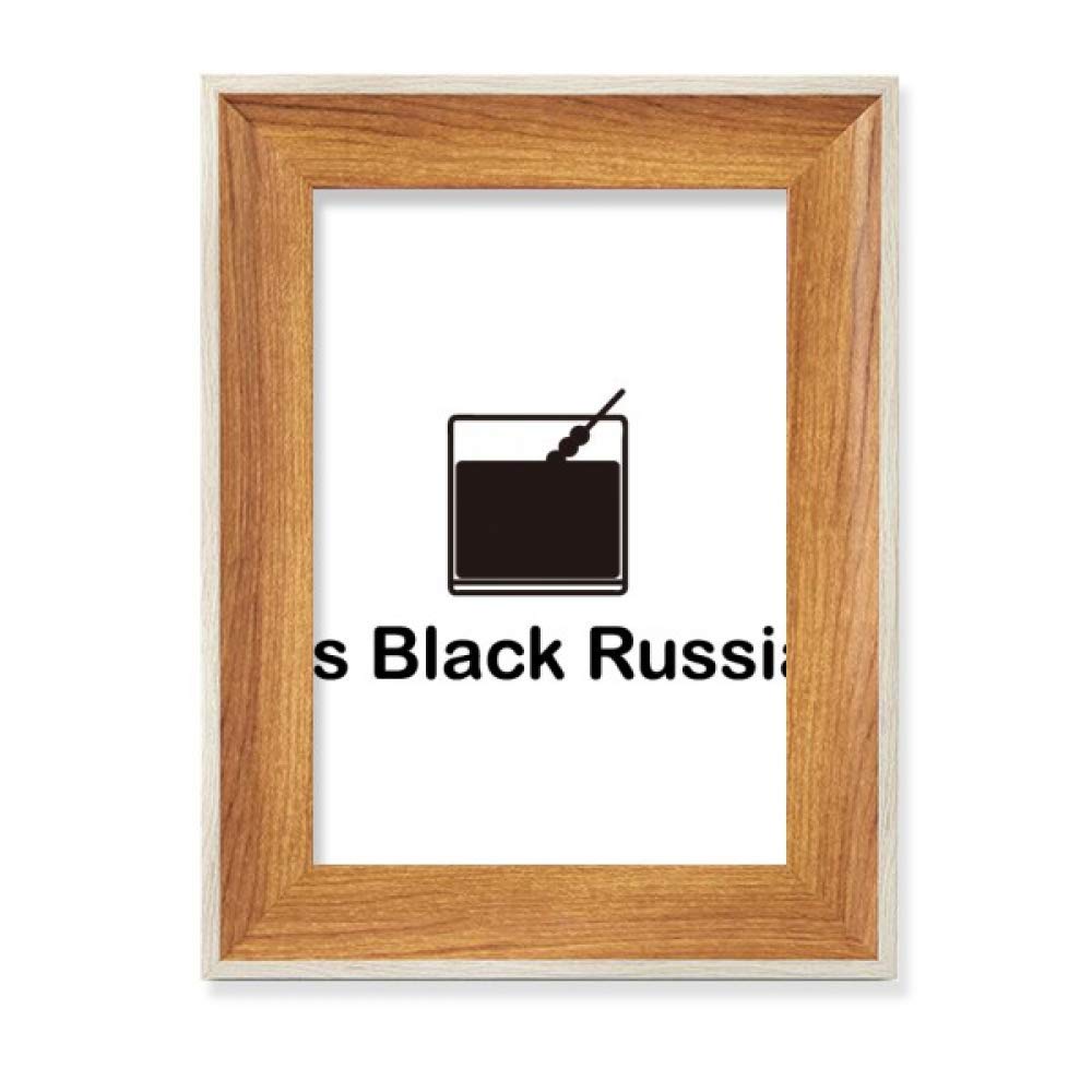 Cadre de photo en bois Black Russian pour bureau et affichage d'art mural