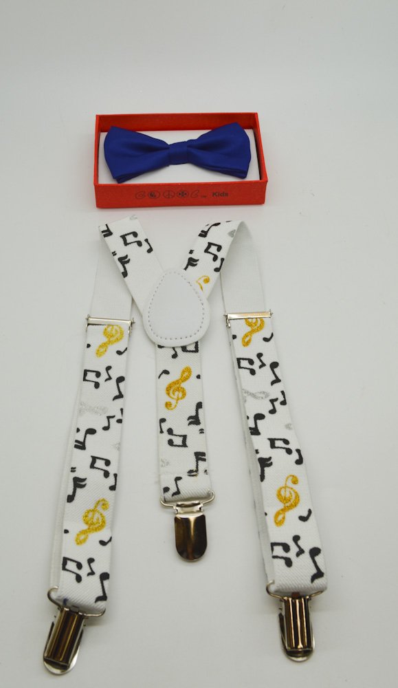 Cute Suspender and Blue Bow Tie for Toddler Baby Boys Girls Child