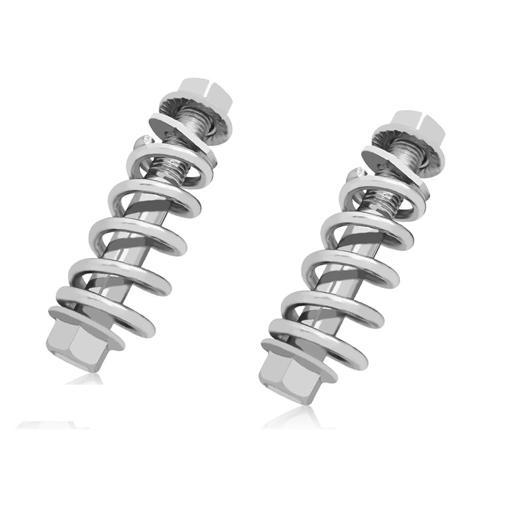 Jnchdghwa Silver 2Pcs M10x1.25 Exhaust Manifold Bolts Exhaust Flange Bolts Car Exhaust Flange Bolts