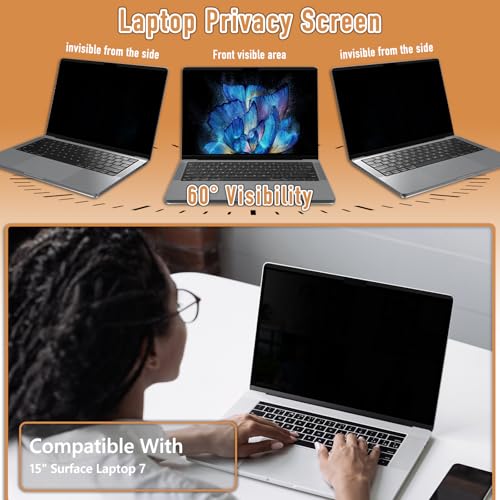 Filtro de privacidad para Microsoft Surface Laptop 7 ideal para trabajar en cafeterías 2