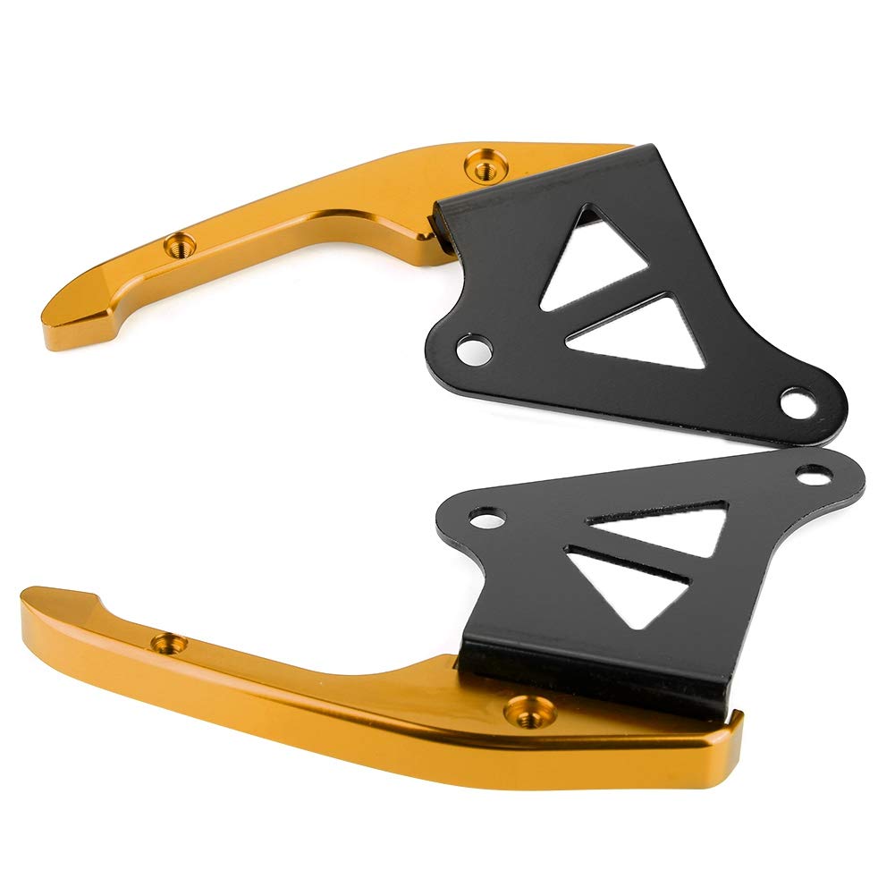 Barra di presa universale in alluminio per passeggero sul sellino posteriore della moto, kit di maniglie per la barra del sedile posteriore con finitura anodizzata per installazion (Oro)