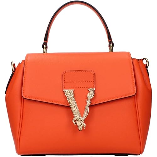 Versace Medusa Women's Orange Leather Hand Bag