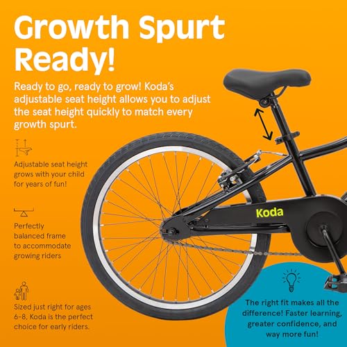 Image of Retrospec Koda Plus Kids Bike for Boys & Girls Ages 6-8 Years - Children's Bicycle, Adjustable Seat & Handlebars
