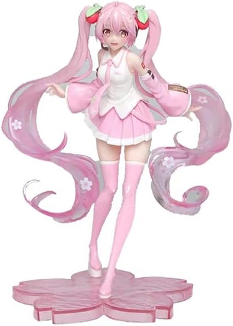 Hearsnow Anime Model Anime Figure Action Figure Hatsune Miku Pink 23CM Figurine Collection Statue Ornaments Decoration Kids Toys Doll Gift (Color : Hatsunemiku)