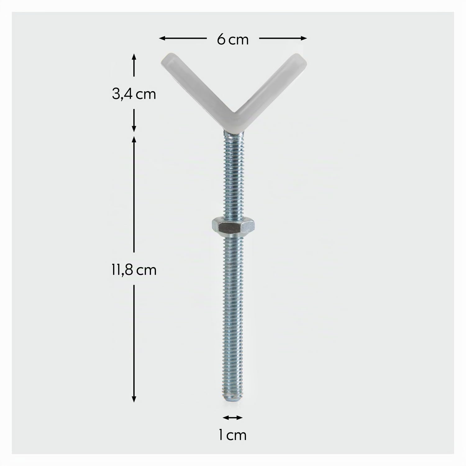 Hauck Y-Spindle Bianco - 2 Adattatori per Scale con Ringhiere a Profili Rotondi 6 cm - Filettatura M10 - Accessorio Compatibile Cancelletto Bambini Cani