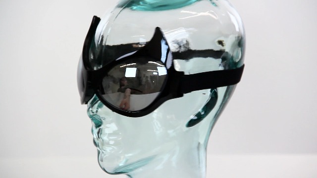 Black Cat Eye Costume Goggle Glasses with Silver Lenses for men and women Standard Clothing, Shoes & Accessories