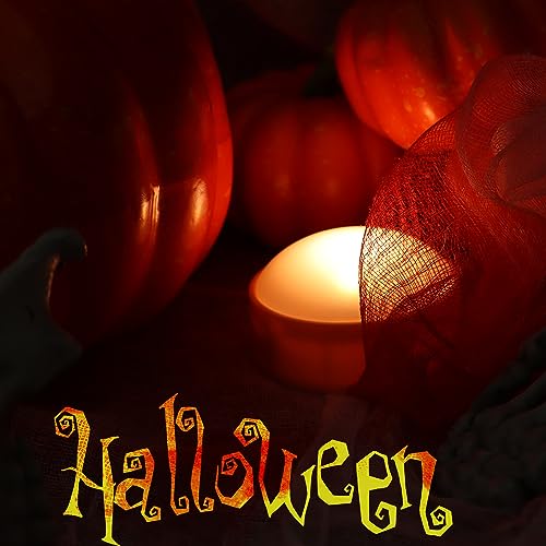 Image of QIDEA LED Pumpkin Lights with Remote and Timer, Battery Operated Bright Flickering Flameless Candles for Pumpkin Decor, Jack-O-Lantern Halloween Party Decorations,Orange Color, 12 Pack