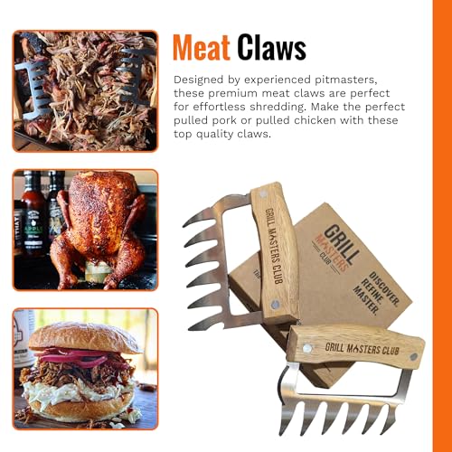 Pack Grill Masters Club: Tabla de Cortar de Madera, Garras para Carnes y Espátula para Parrilla, Regalos para Amantes de la Barbacoa miniatura 4