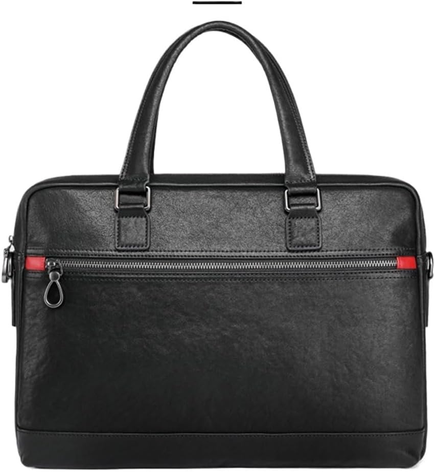 Men's Handbag Leather Business Casual Layer Cowhide Diagonal Cross Briefcase Male