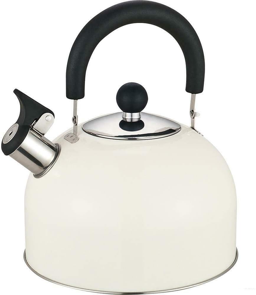 Prima 2.5L Stainless Steel Whistling Kettle in Cream 11124C Kitchen, 2.5 liters, Beige