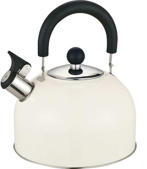 Prima 2.5L Stainless Steel Whistling Kettle in Cream 11124C by Prima Kitchen