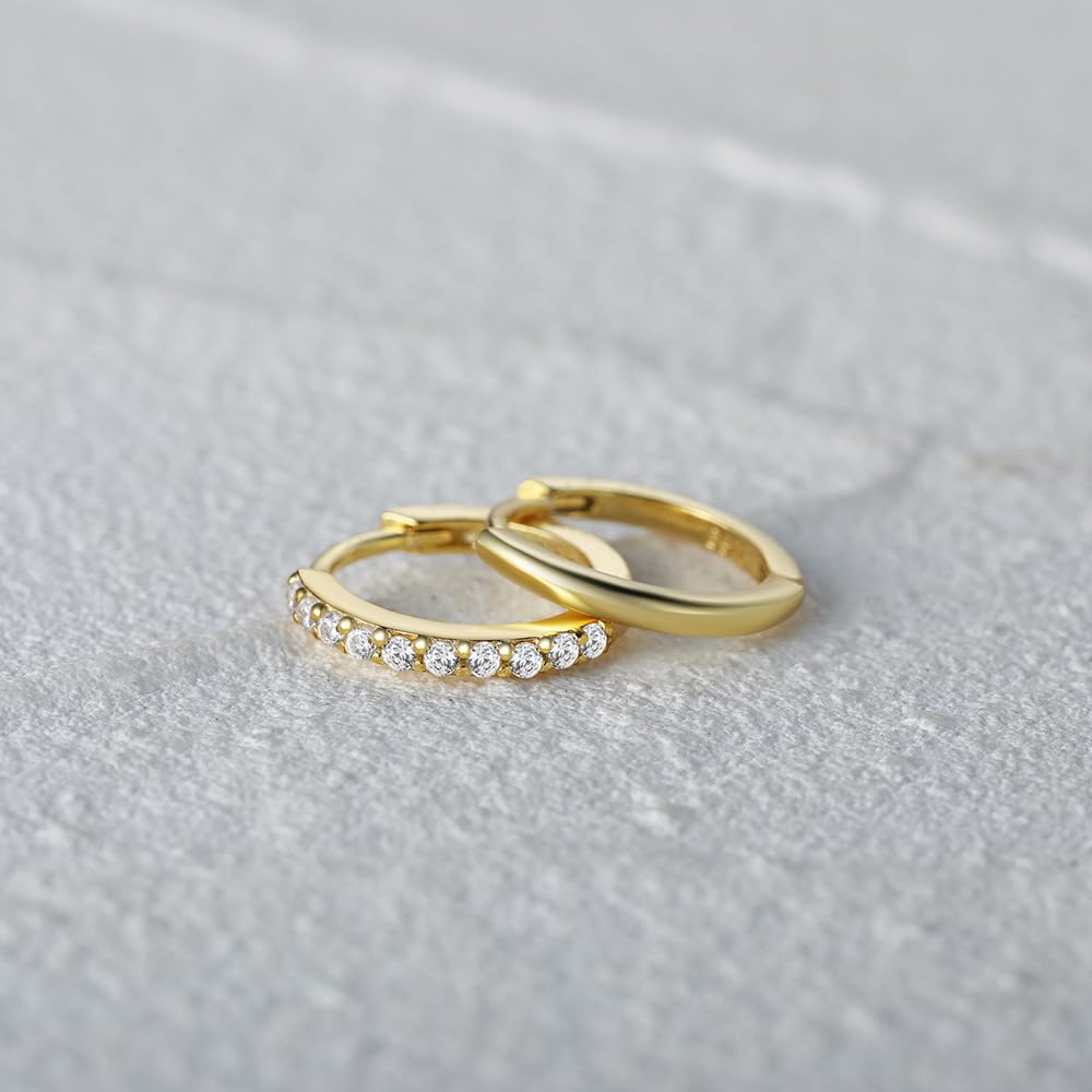 Orecchini Argento 925 Sterling Orecchini A Cerchio Di Zircone Argento Orecchini Cerchio Donna