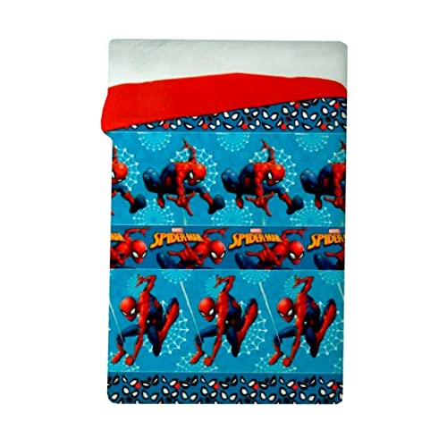 Acomoda Textil - Colcha Infantil de Verano para Cama de 90. Colcha Boutí Termosellada y Estampada 170x250 cm, Ropa de Cama Niños Individual para Entretiempo, Ligera y Resistente. (Spiderman)