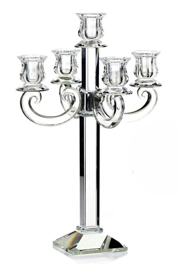 Morinvest Candelabro in Cristallo, 5 Bracci, 45 cm di Altezza, Elegante Design