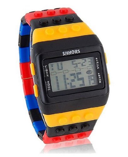 Fashion LED SHHORS Multicolor Rubber Band Sports Wrist Watch Unisex