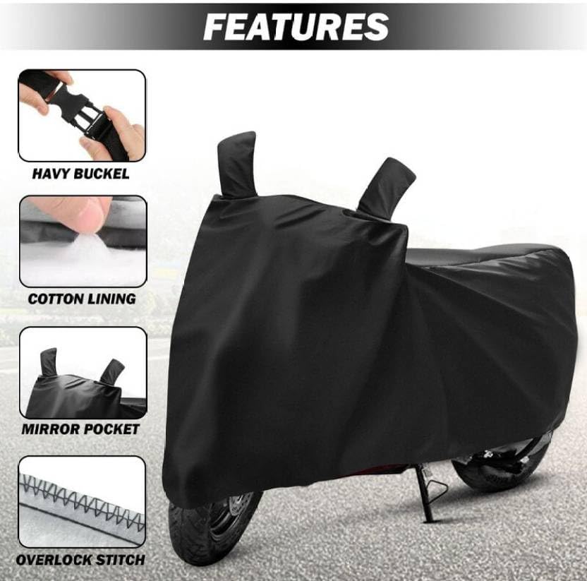 Image of Kerwa Waterproof Bike Cover Compatible with TVS Ntorq | Dust Proof, UV-Resistant, Mirror Pocket with Windproof Buckle Strap